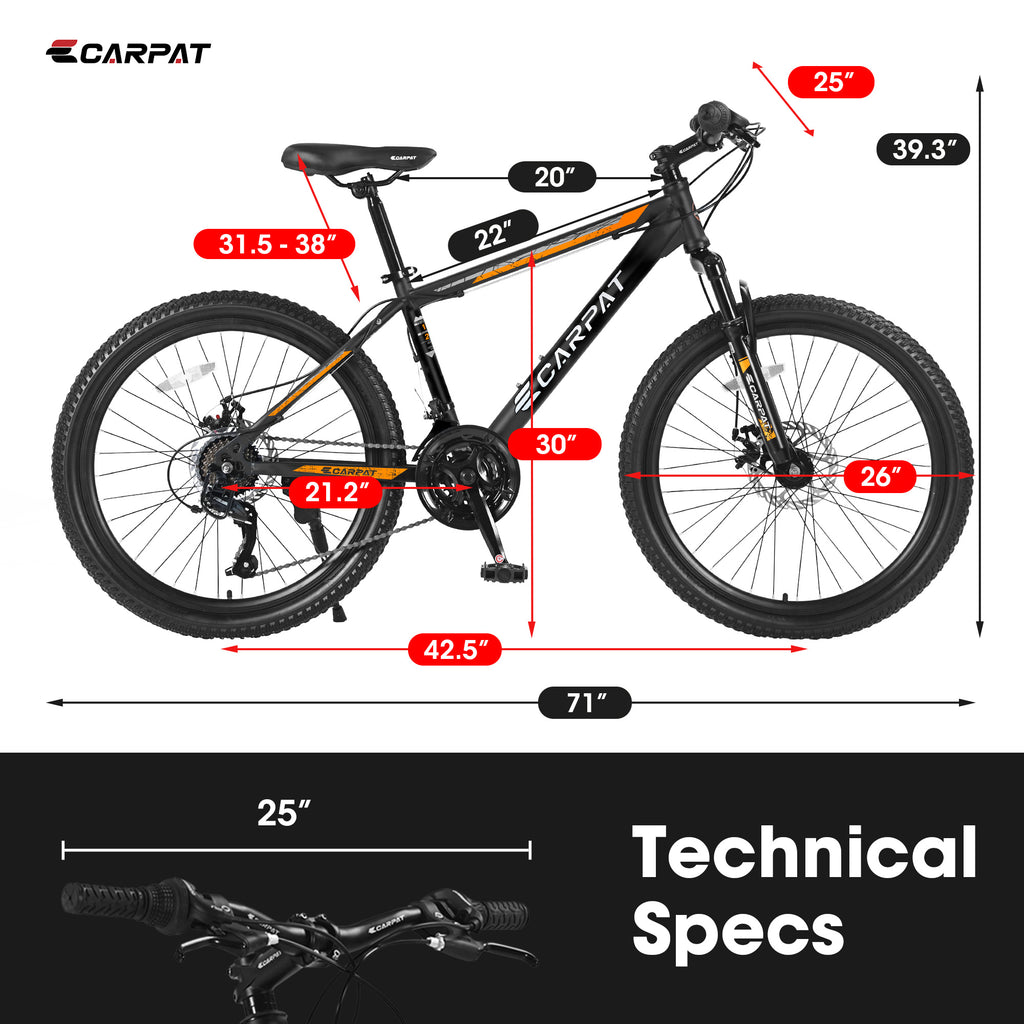 Carpet-High-Carbon Steel Frame, Suspension Mountain Bikes